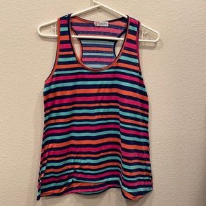 Striped colored sleeveless top